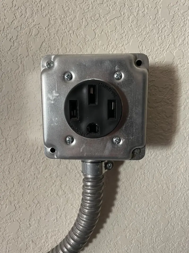 NEMA 14-50 outlet installed for Electrical Panel Upgrade in Burbank